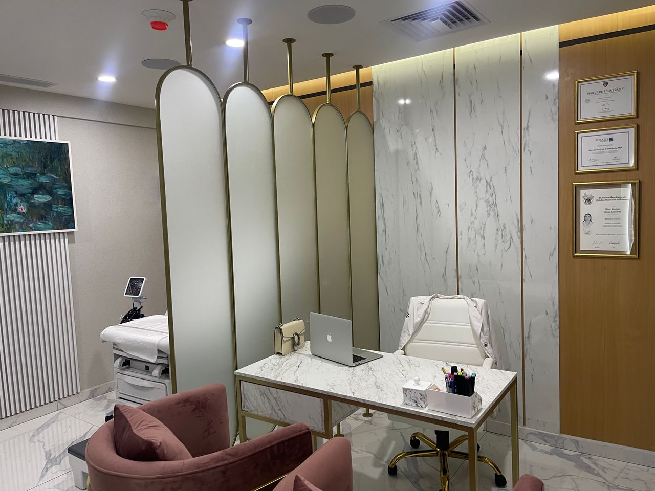 Interior view of Carolina Pérez Castañeda's medical clinic