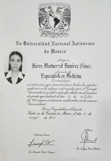 Doctor's credential certificate 1