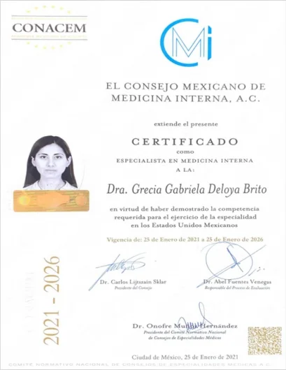 Doctor's credential certificate 2