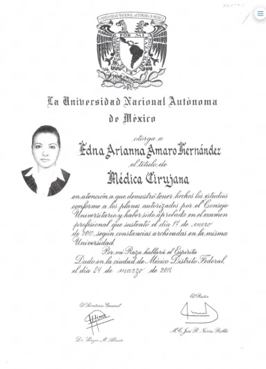 Doctor's credential certificate 1