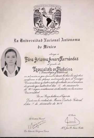 Doctor's credential certificate 1