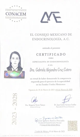 Doctor's credential certificate 1