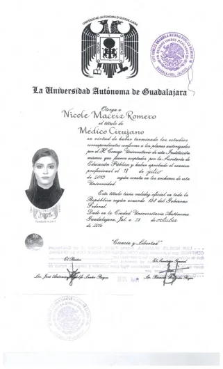 Doctor's credential certificate 1