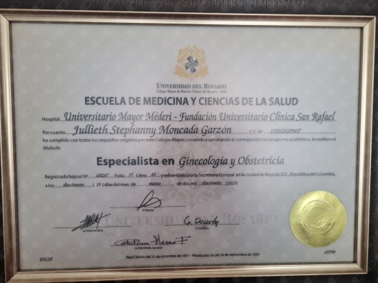 Doctor's credential certificate 1