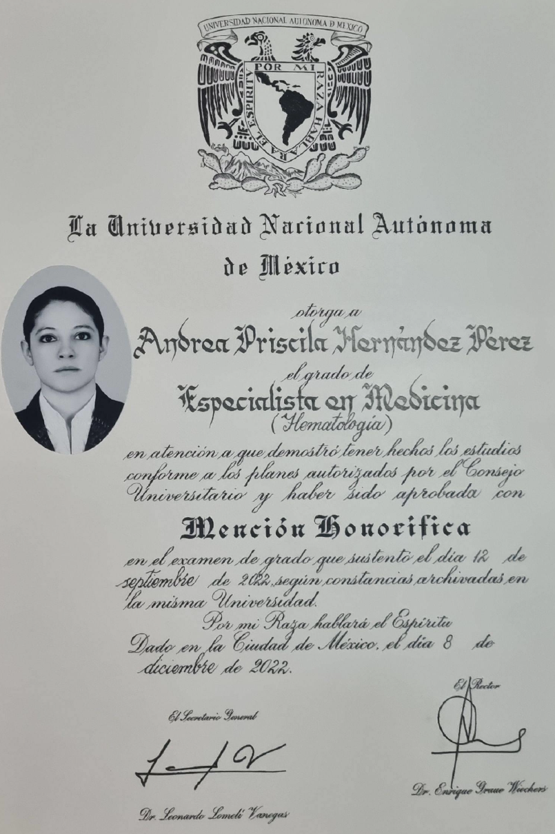 Doctor's credential certificate 1