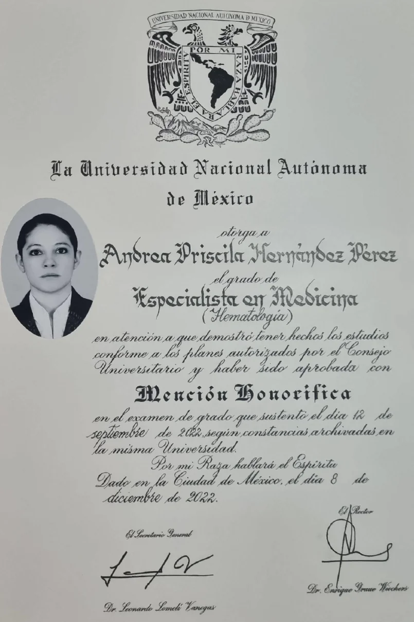 Doctor's credential certificate 1