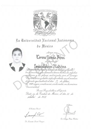 Doctor's credential certificate 2