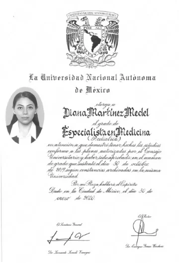Doctor's credential certificate 1