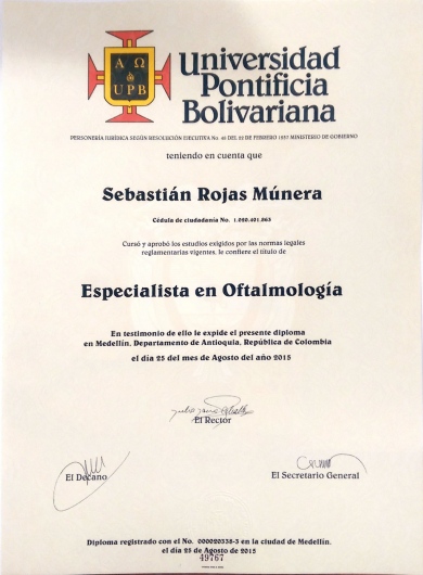 Doctor's credential certificate 1