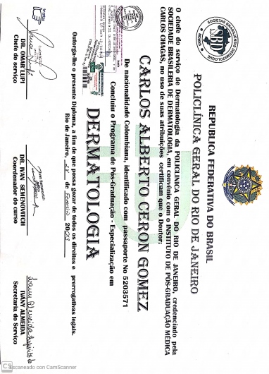 Doctor's credential certificate 1
