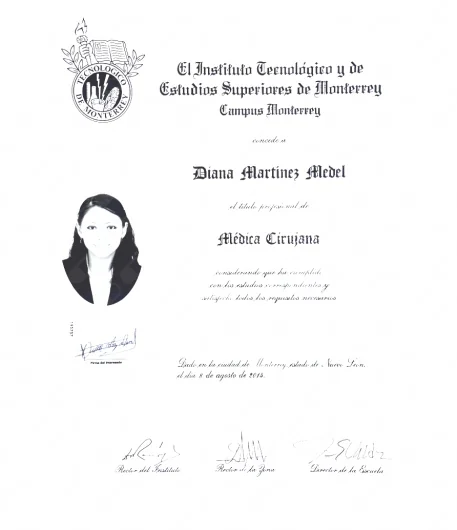 Doctor's credential certificate 1