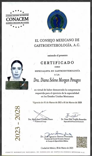 Doctor's credential certificate 1