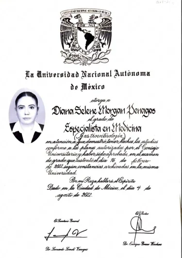 Doctor's credential certificate 2