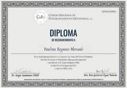 Doctor's credential certificate 1