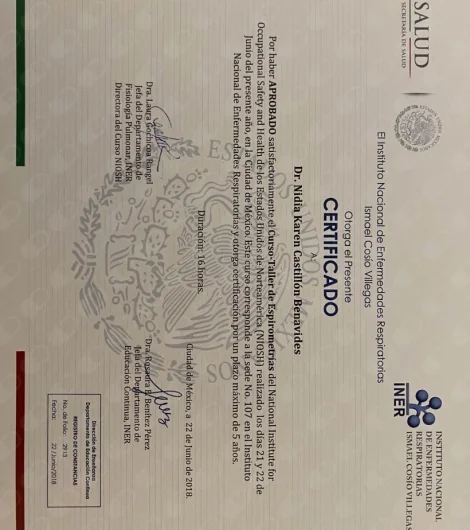 Doctor's credential certificate 1