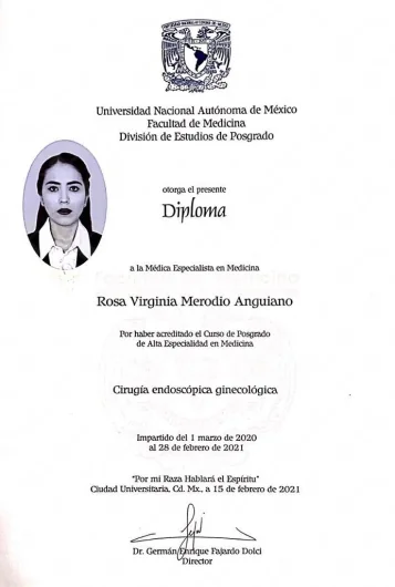 Doctor's credential certificate 1