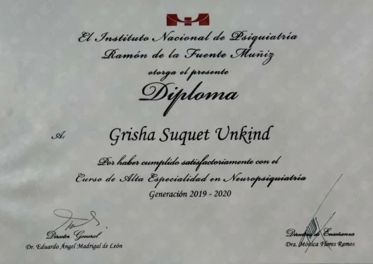 Doctor's credential certificate 2