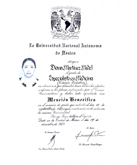 Doctor's credential certificate 1