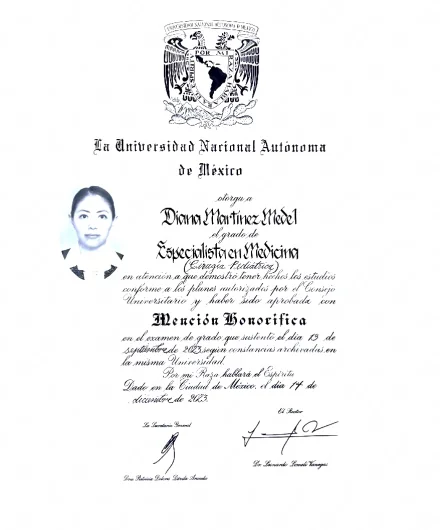 Doctor's credential certificate 1