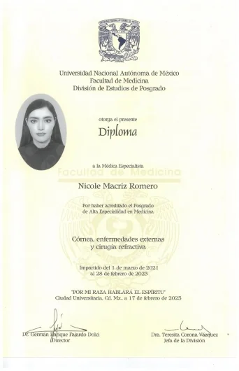 Doctor's credential certificate 2