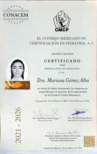Doctor's credential certificate 1
