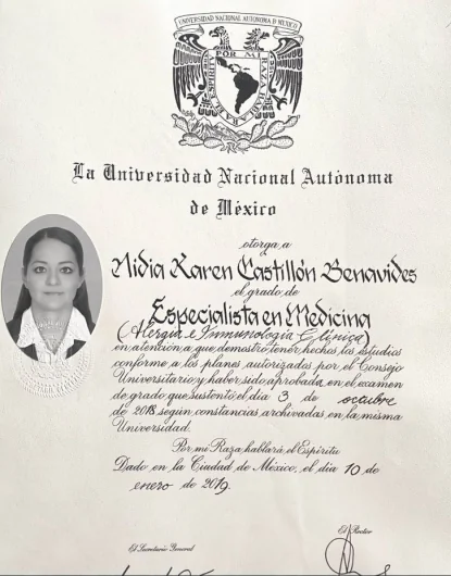 Doctor's credential certificate 2
