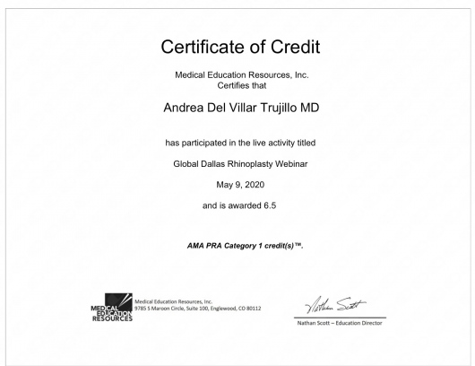 Doctor's credential certificate 16