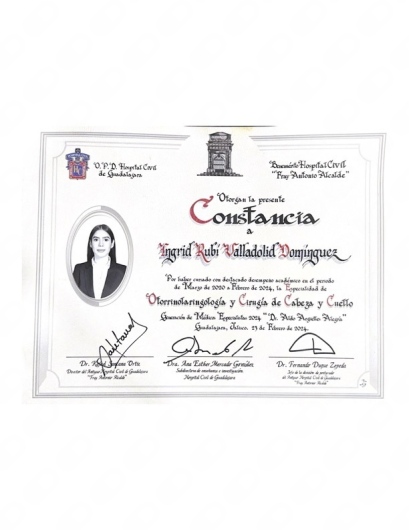 Doctor's credential certificate 1