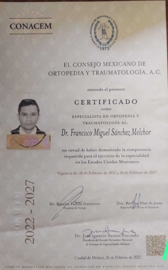 Doctor's credential certificate 2