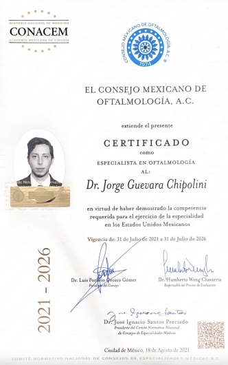 Doctor's credential certificate 4