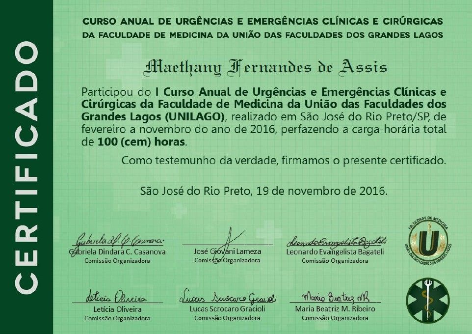Doctor's credential certificate 12