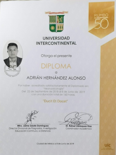 Doctor's credential certificate 1