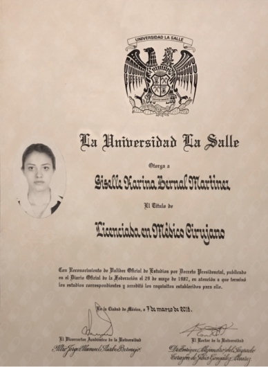 Doctor's credential certificate 2