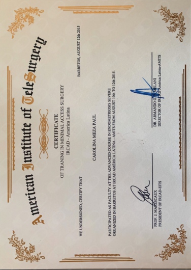 Doctor's credential certificate 1