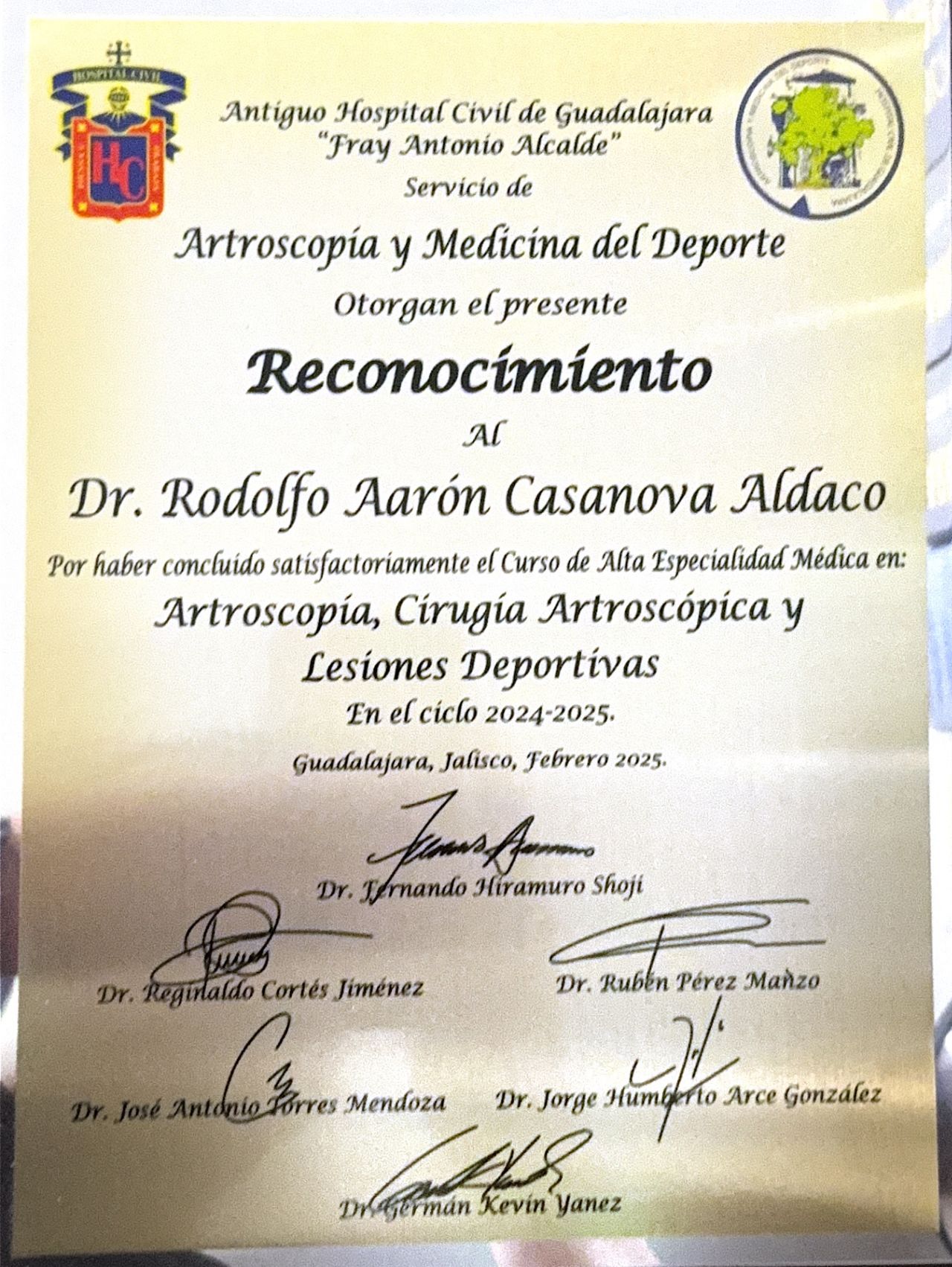 Doctor's credential certificate 3