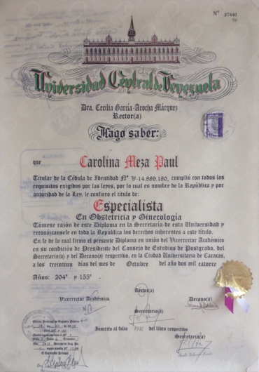 Doctor's credential certificate 7