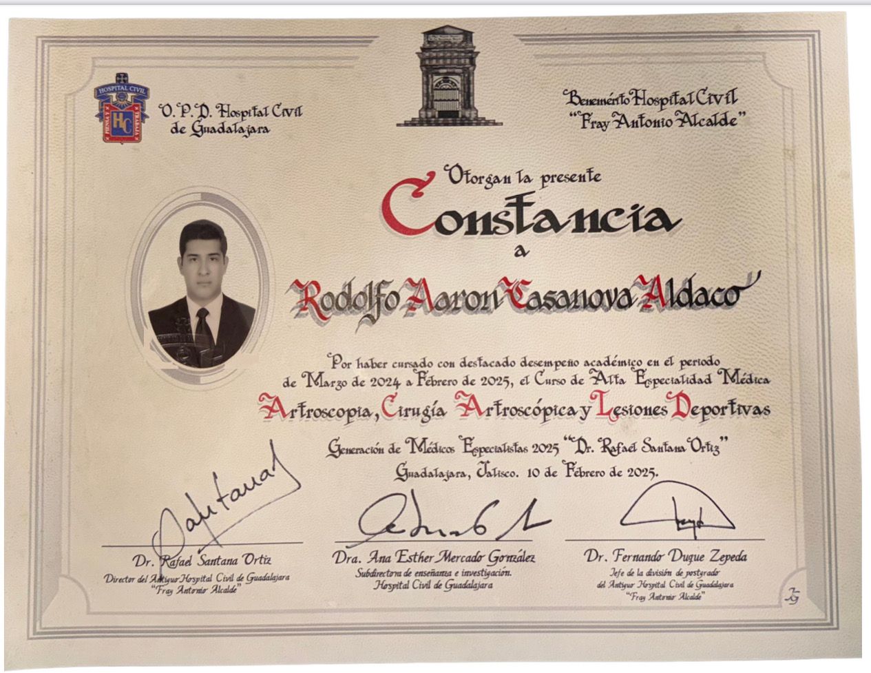 Doctor's credential certificate 5