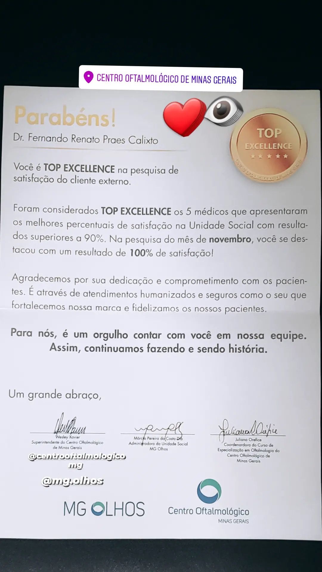 Doctor's credential certificate 1