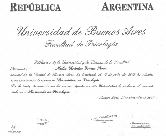 Doctor's credential certificate 1