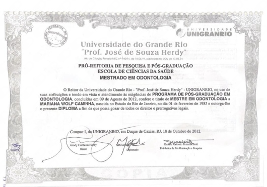 Doctor's credential certificate 7
