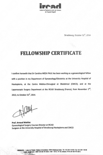 Doctor's credential certificate 9
