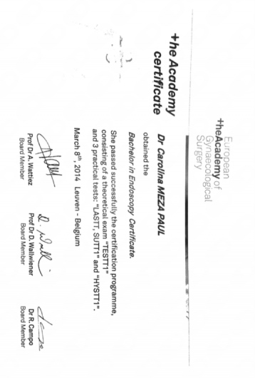 Doctor's credential certificate 10