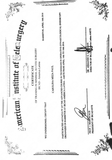 Doctor's credential certificate 12