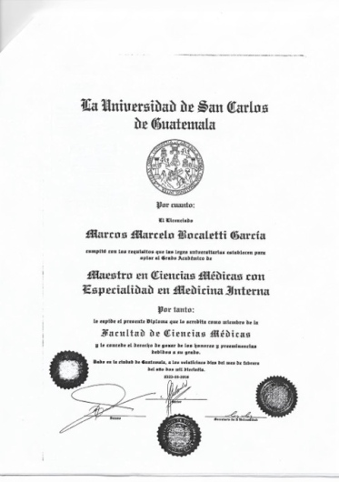 Doctor's credential certificate 1