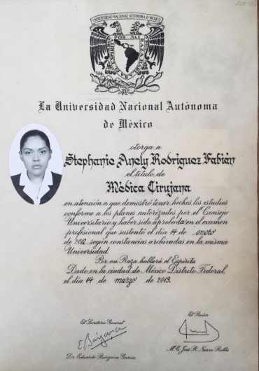 Doctor's credential certificate 1