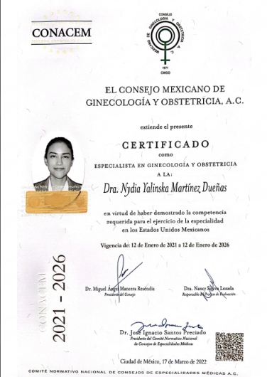 Doctor's credential certificate 1
