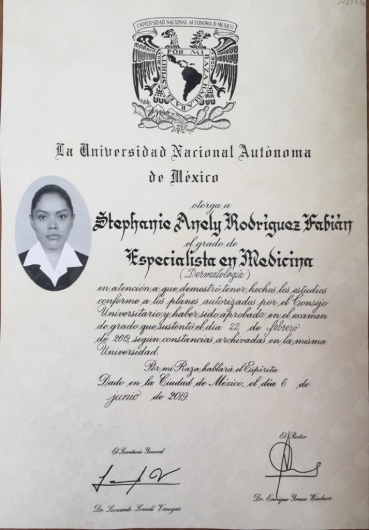 Doctor's credential certificate 3