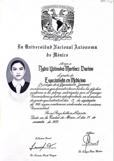 Doctor's credential certificate 2