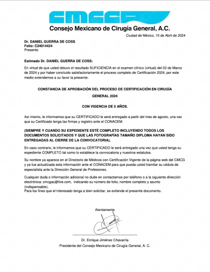 Doctor's credential certificate 4