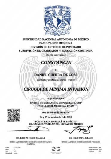 Doctor's credential certificate 5